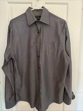 Gene Meyer Men's Charcoal Long-Sleeve Dress Shirt by Kenneth Meyer